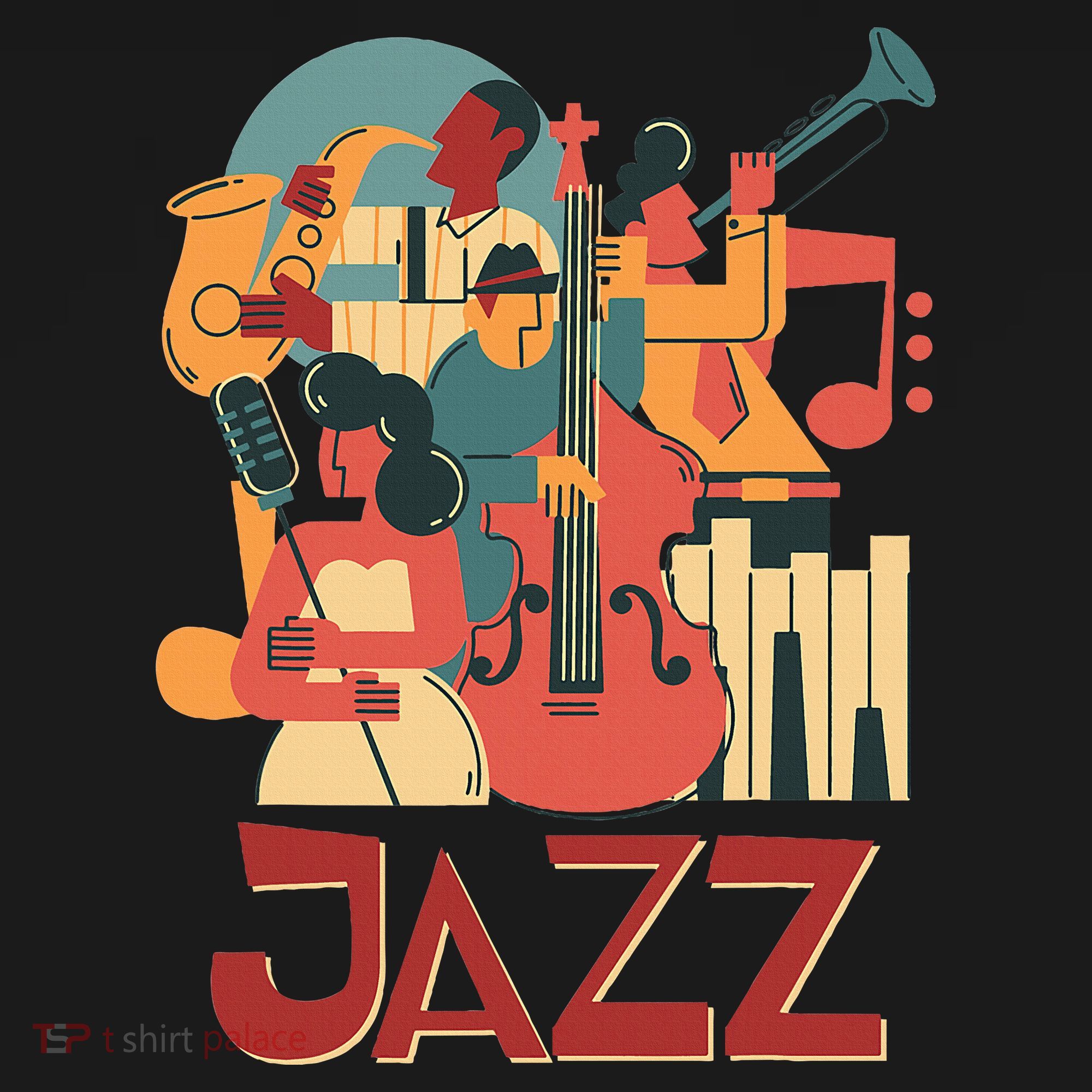 Jazz Musician Orchestra Play On Stage Smooth Jazz T-Shirt