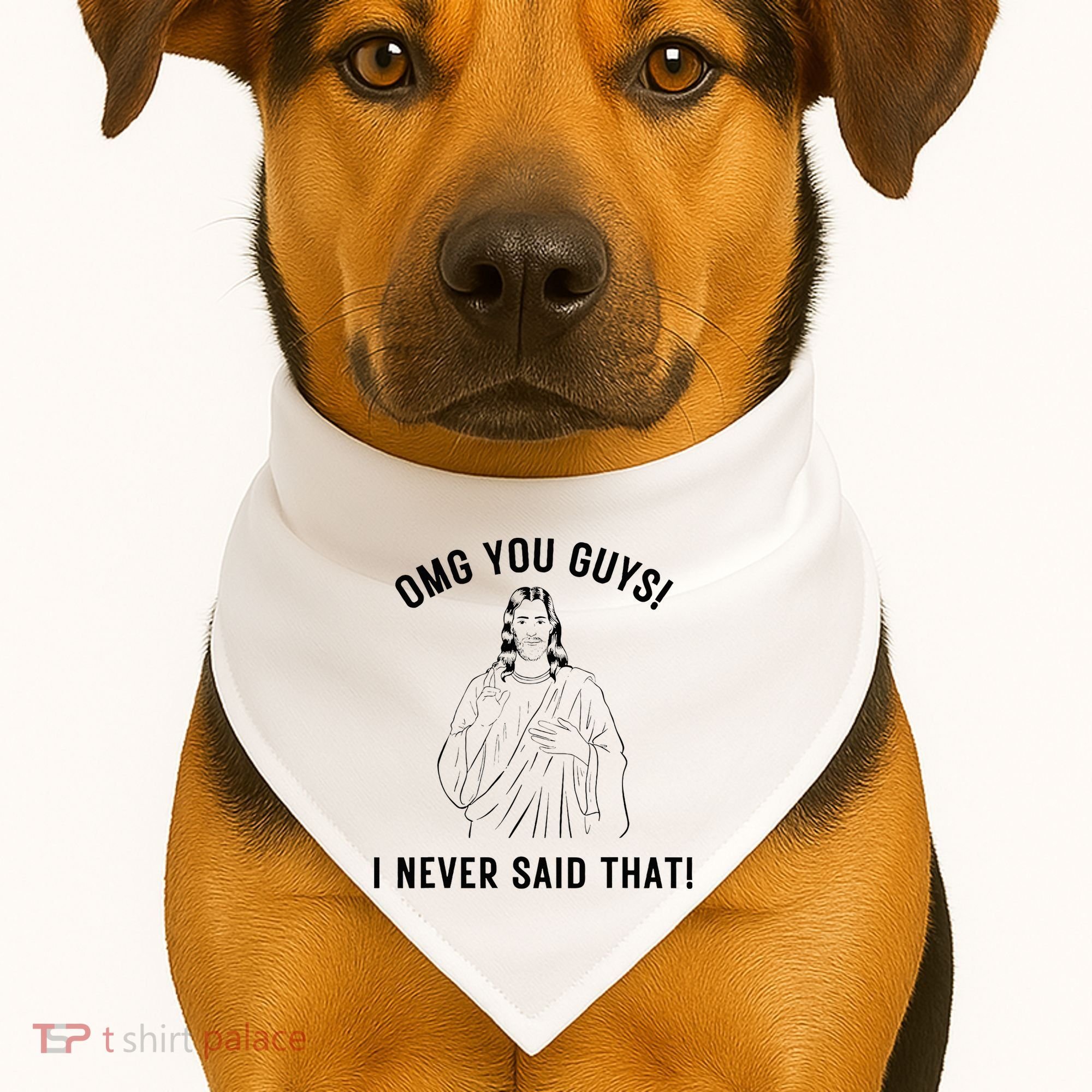 Jesus Meme Omg You Guys I Never Said That USA-Made Doggie Bandana
