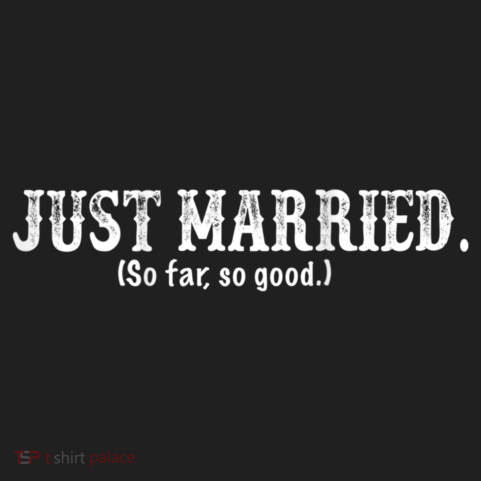 Just Married So Far So Good Funny Bride Groom On Back Tumbler