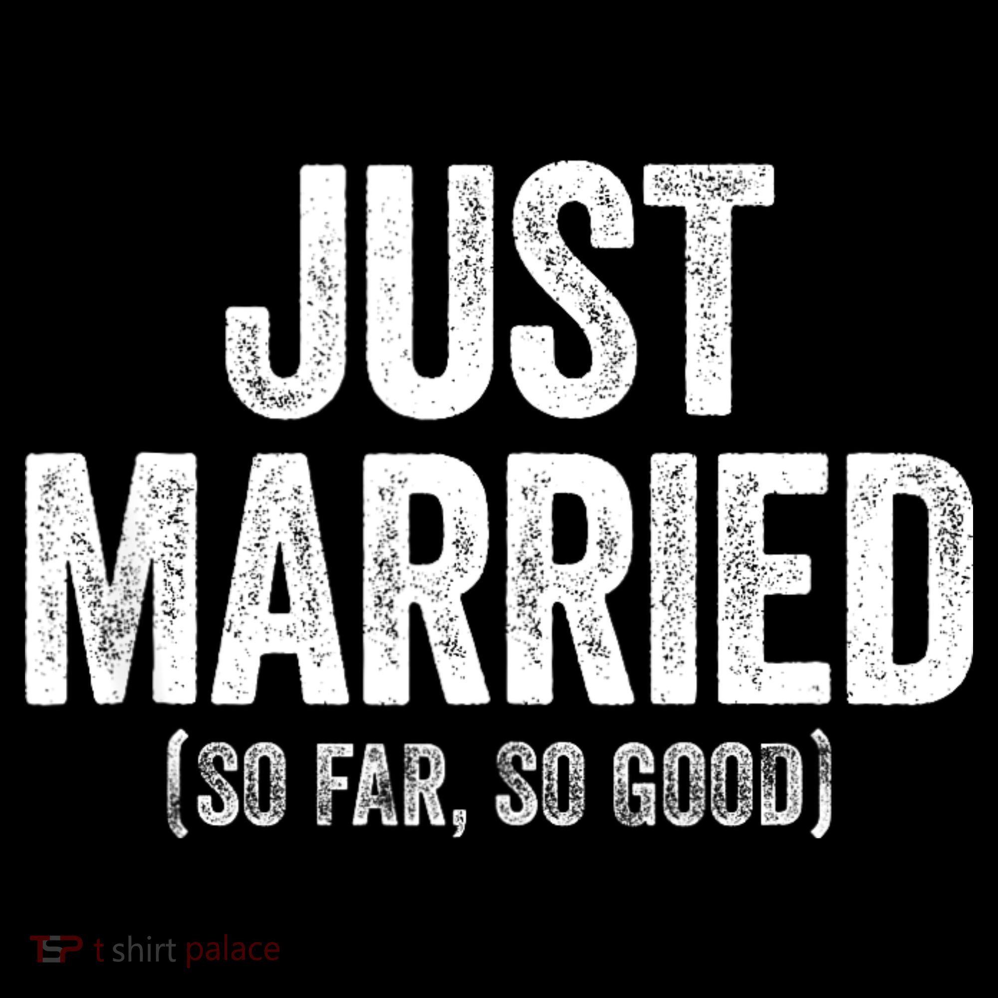 Just Married So Far So Good Newlywed Bride And Groom Women's Hoodie