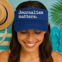 Journalism Matters Support Journalist Freedom Of The Press Meaningful Gift Visor thumb 2