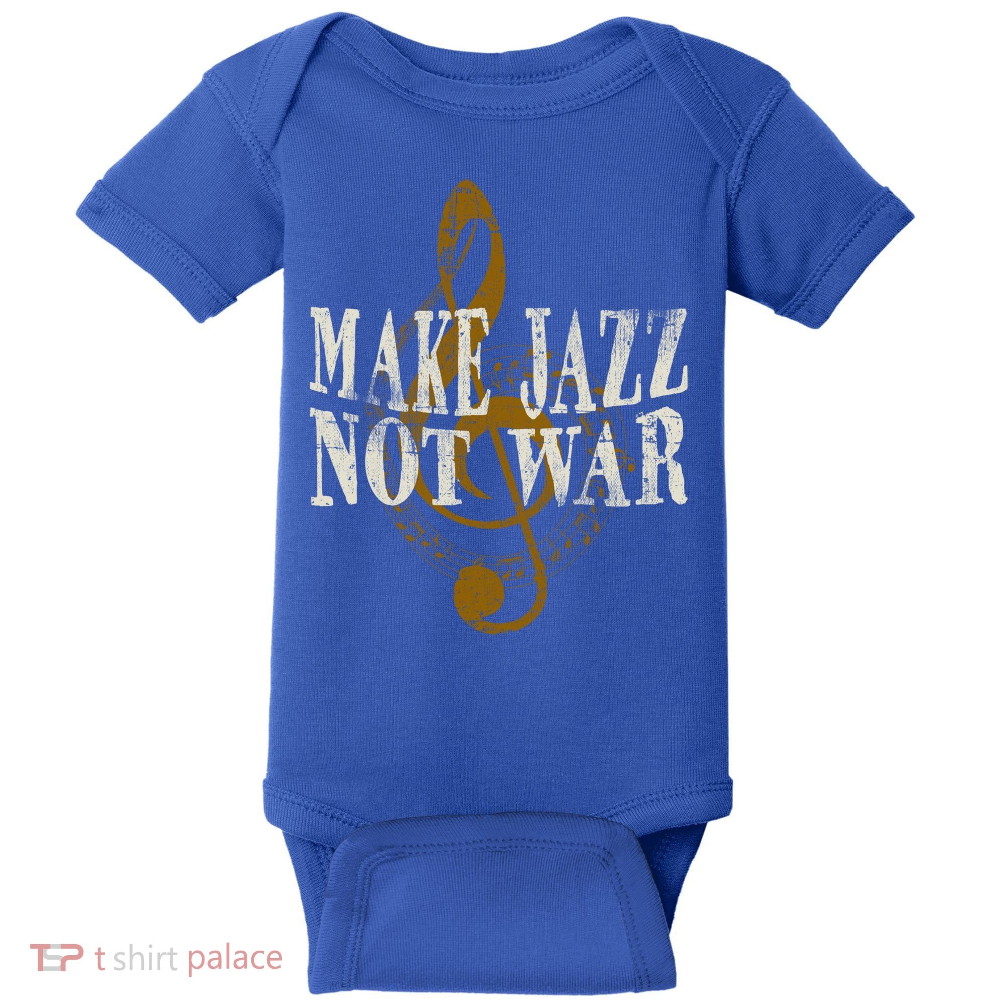 Jazz Music Saxophone Trumpet Gift Baby Bodysuit