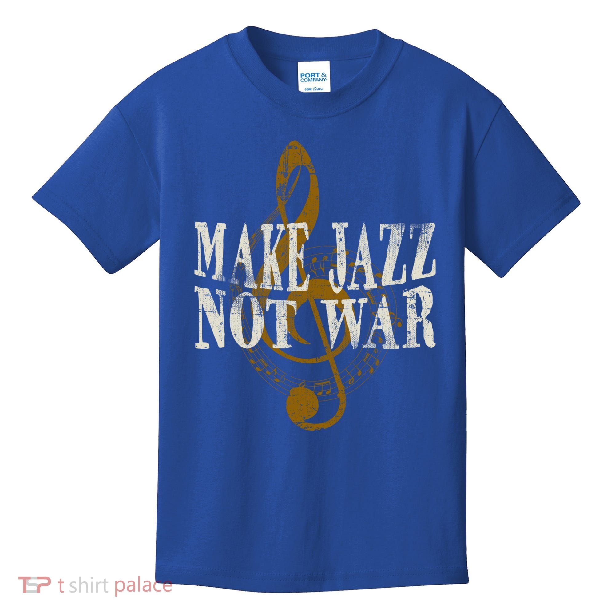 Jazz Music Saxophone Trumpet Gift Kids T-Shirt