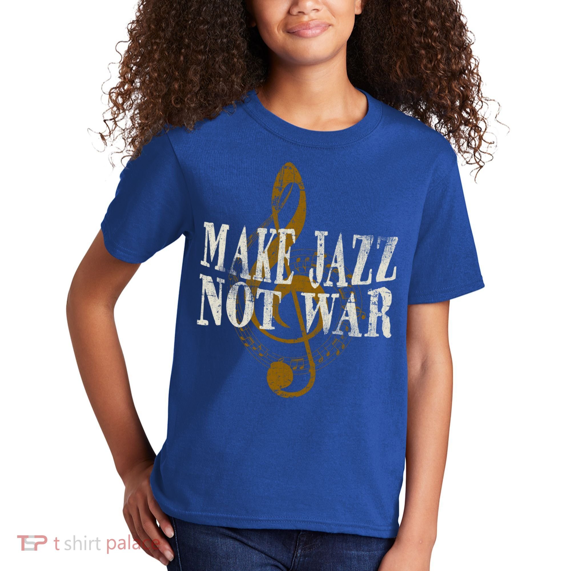 Jazz Music Saxophone Trumpet Gift Kids T-Shirt