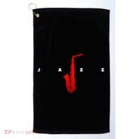 Jazz Music Saxophone Golf Towel thumb 0