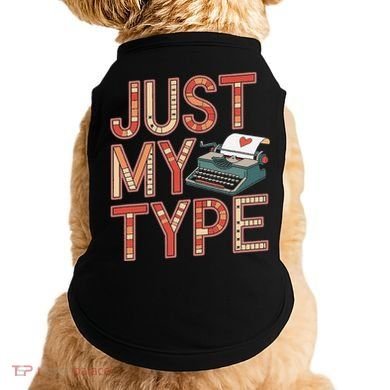 Just My Type Funny Typewriter Book Publisher Author Doggie Tank