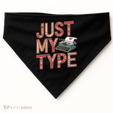 Just My Type Funny Typewriter Book Publisher Author USA-Made Doggie Bandana