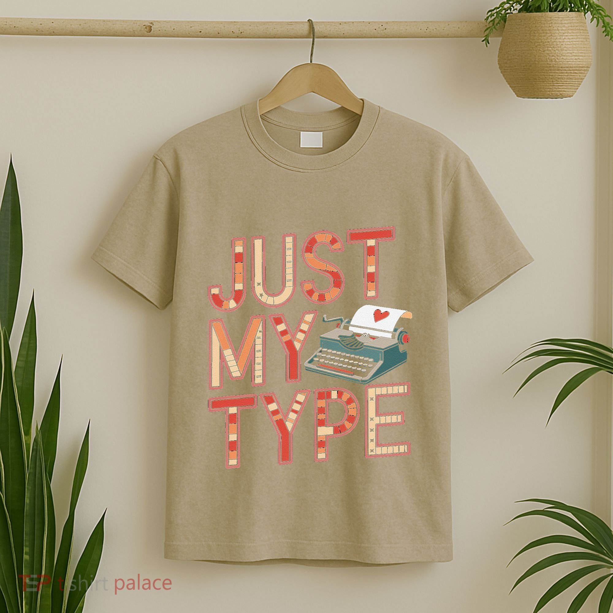 Just My Type Funny Typewriter Book Publisher Author T-Shirt