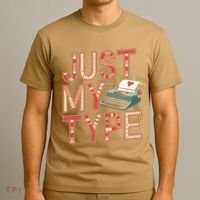 Just My Type Funny Typewriter Book Publisher Author T-Shirt thumb 3