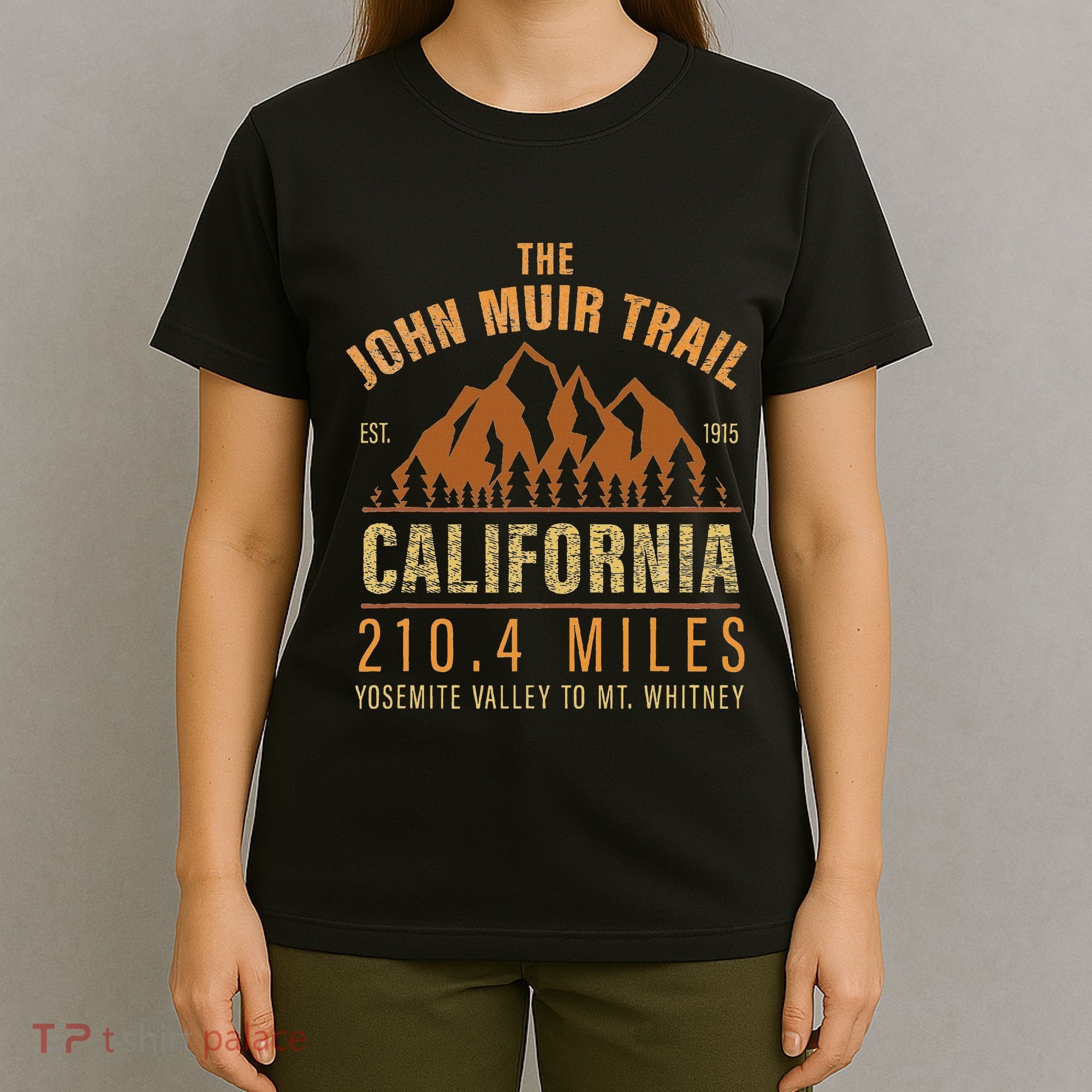 John Muir Trail California Backpacking Trail Hiking T-Shirt