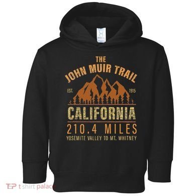 John Muir Trail California Backpacking Trail Hiking Toddler Hoodie