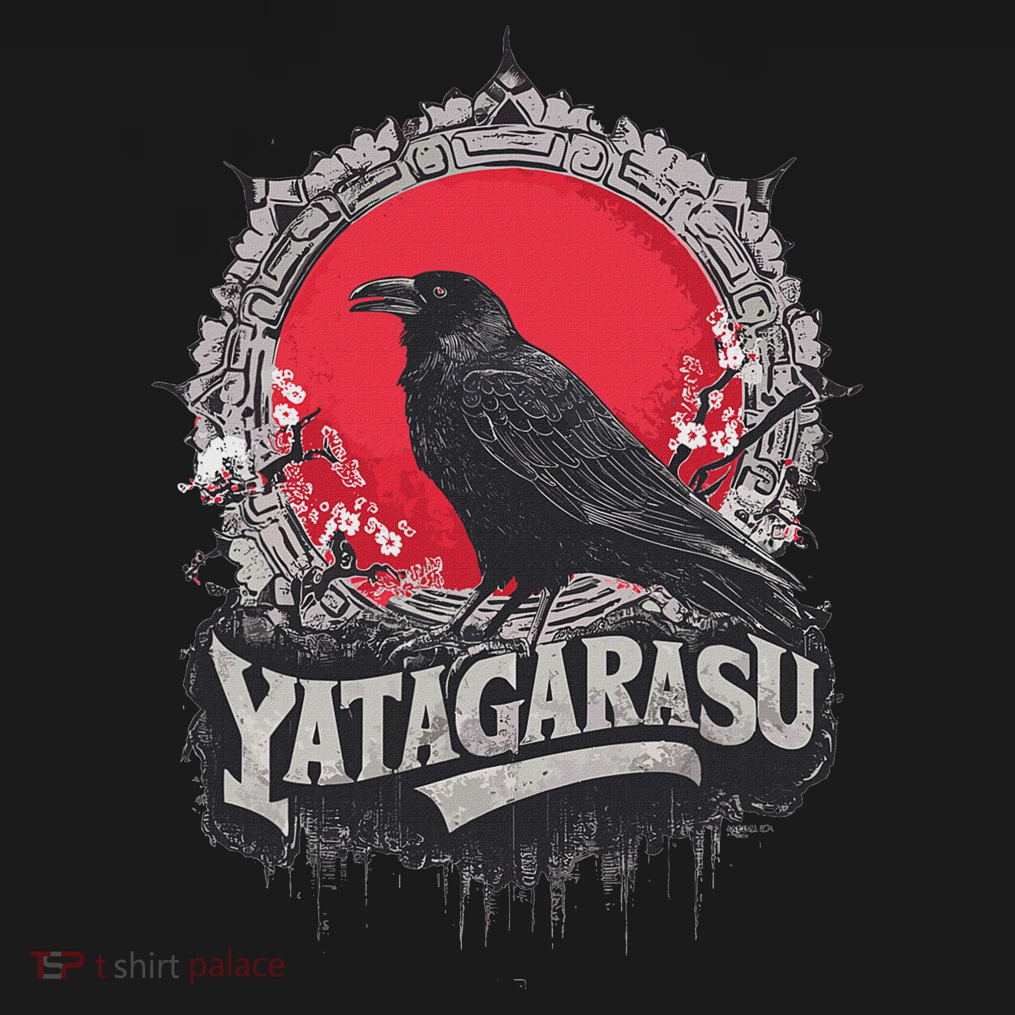 Japanese Mythology Three Legged Crow Yatagarasu T-Shirt