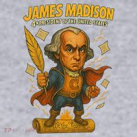 James Madison The Presidential Chronicles 4th President Women's Racerback Cropped Tank thumb 2