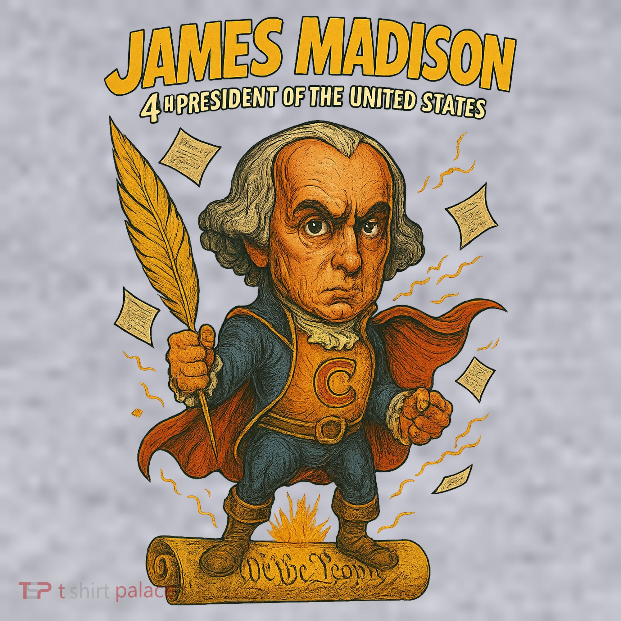 James Madison The Presidential Chronicles 4th President Women's Racerback Cropped Tank