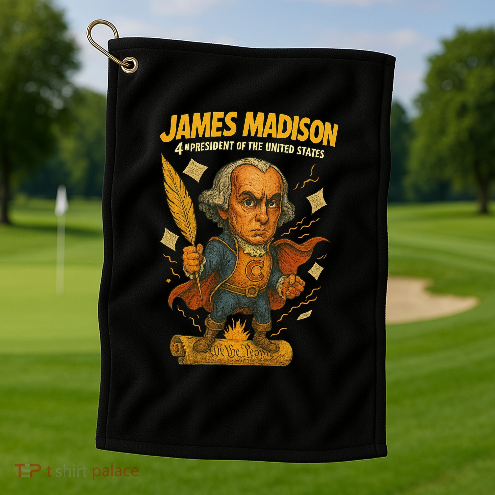 James Madison The Presidential Chronicles 4th President Golf Towel