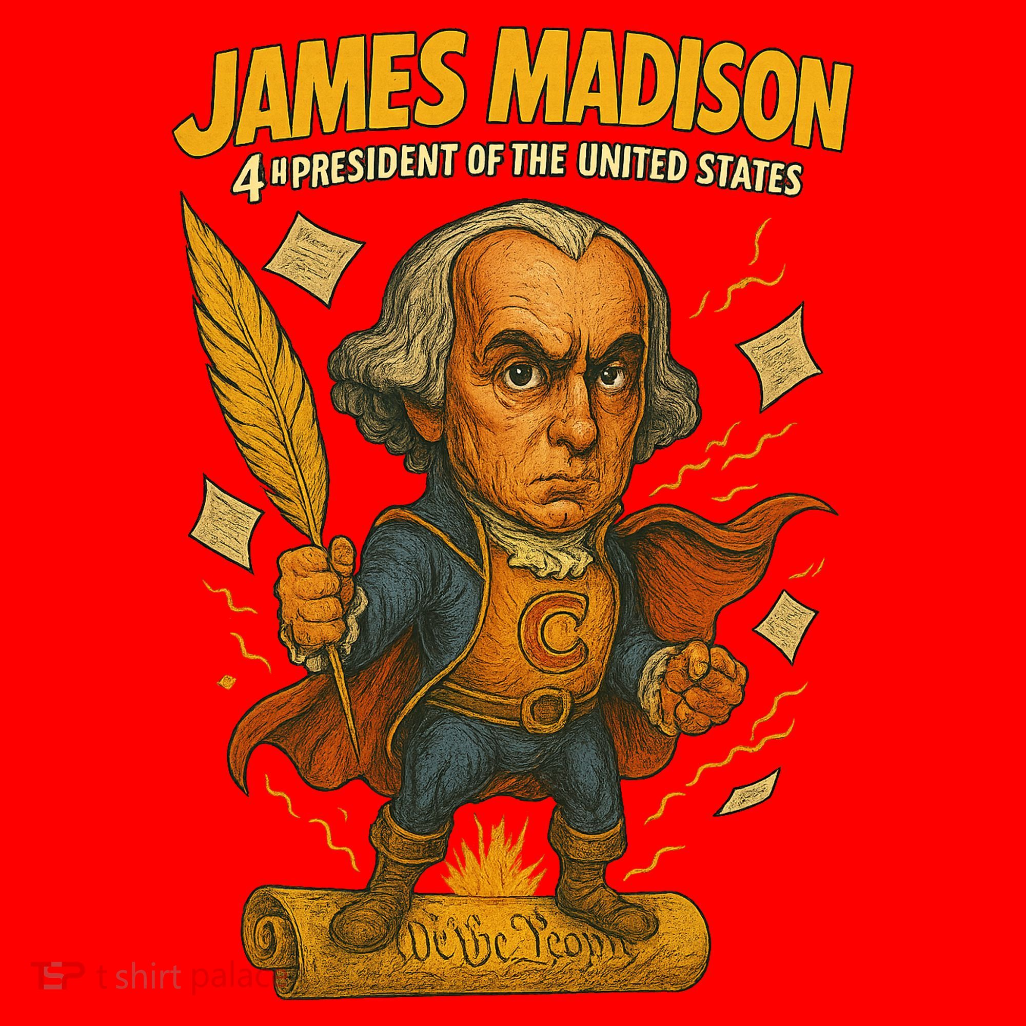James Madison The Presidential Chronicles 4th President Santa Hat