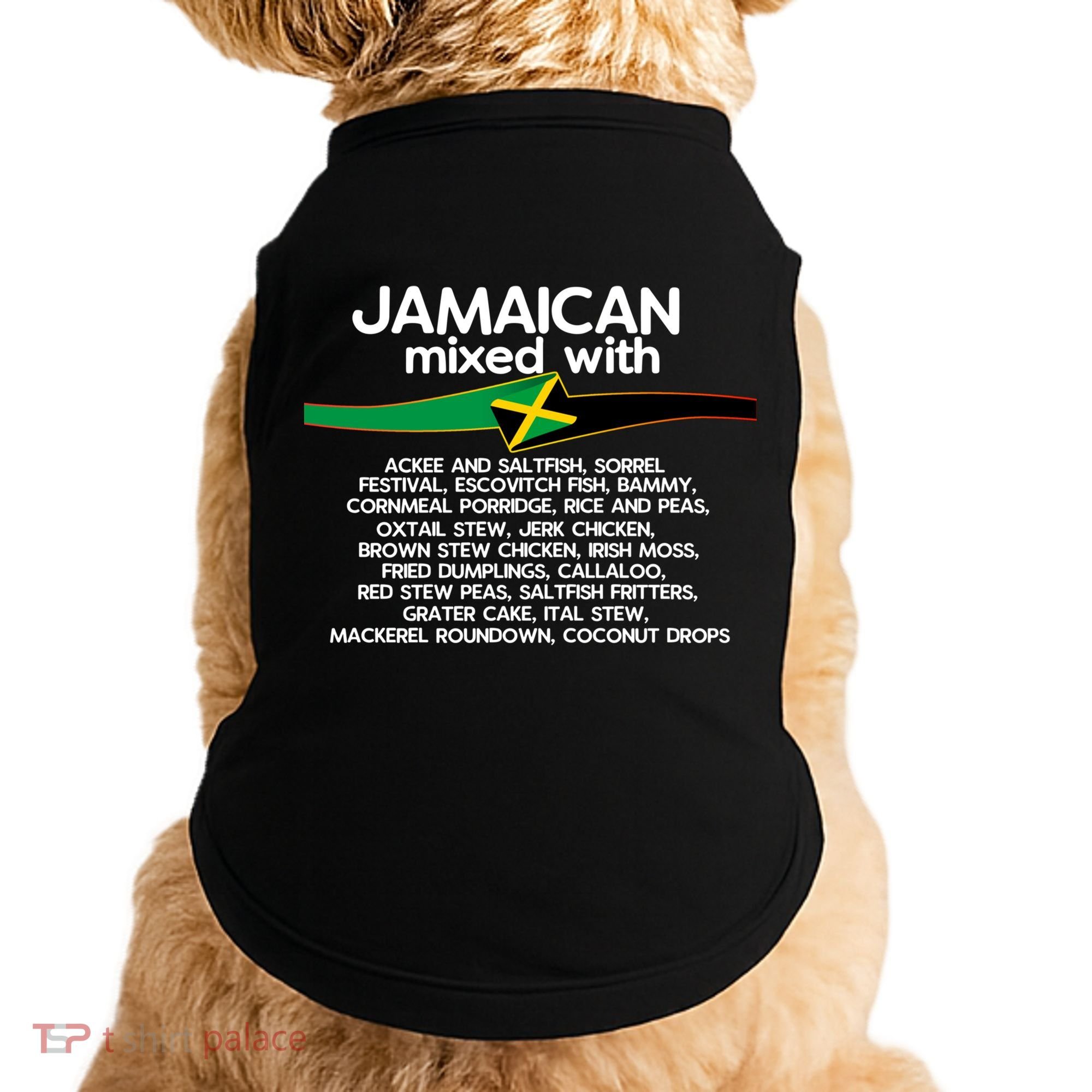 Jamaican Mixed With Jamaica Love And Proud Gift Doggie Tank