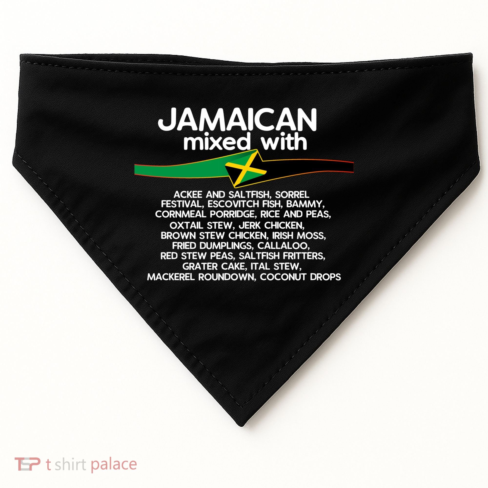 Jamaican Mixed With Jamaica Love And Proud Gift USA-Made Doggie Bandana