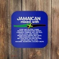 Jamaican Mixed With Jamaica Love And Proud Gift Coaster thumb 0