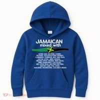 Jamaican Mixed With Jamaica Love And Proud Gift Kids Hoodie thumb 0