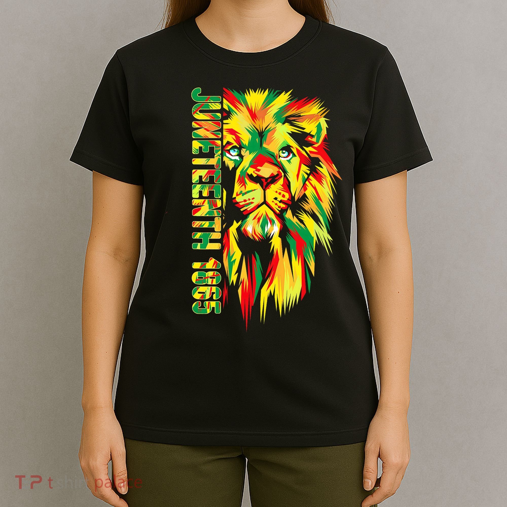 Juneteenth Men Women African American Black Lion 1865 King T-Shirt
