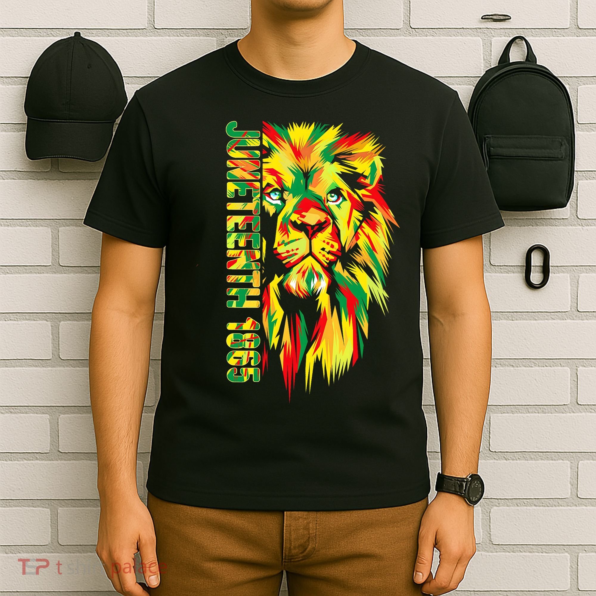 Juneteenth Men Women African American Black Lion 1865 King T-Shirt