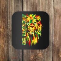 Juneteenth Men Women African American Black Lion 1865 King Coaster thumb 0