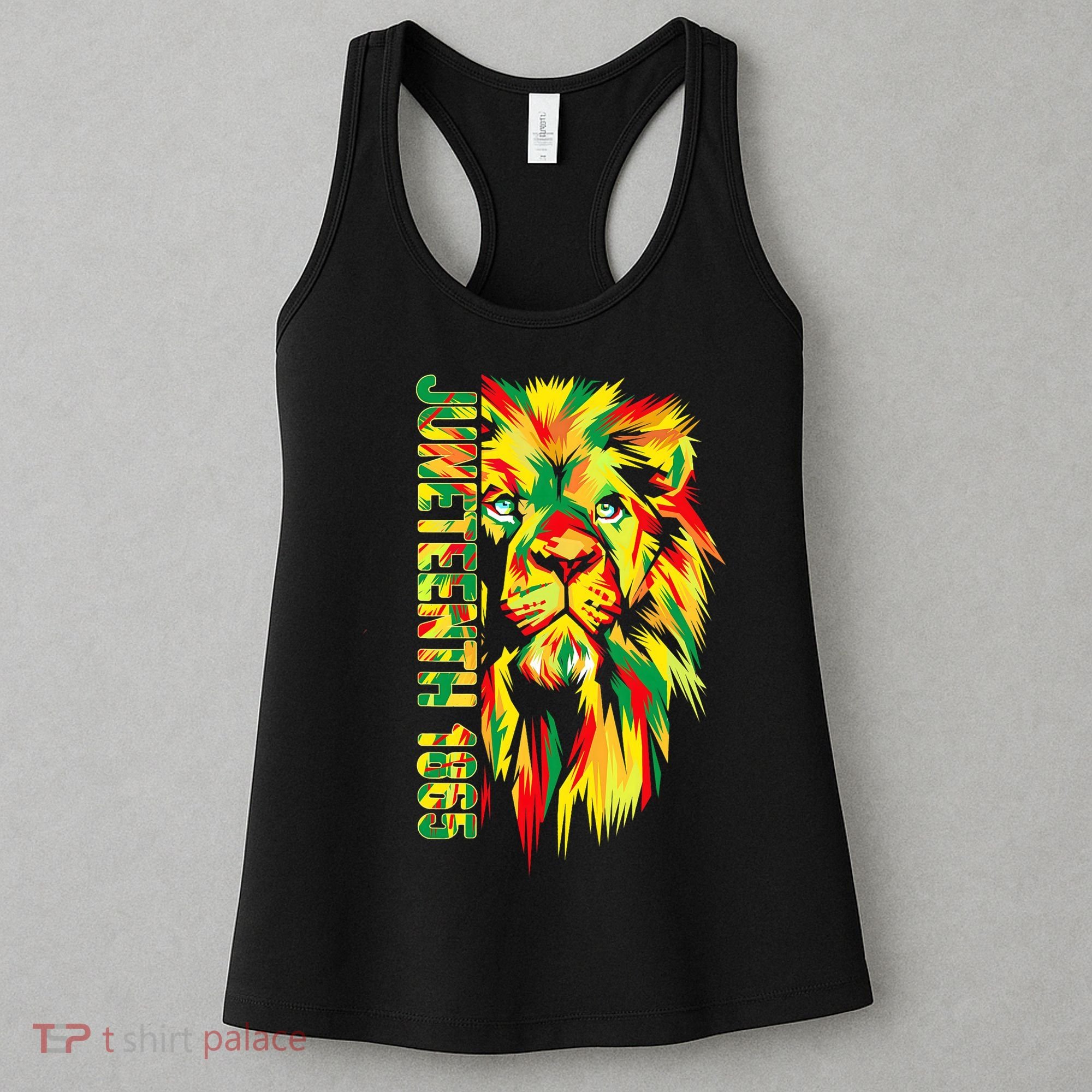 Juneteenth Men Women African American Black Lion 1865 King Women's Tank Top