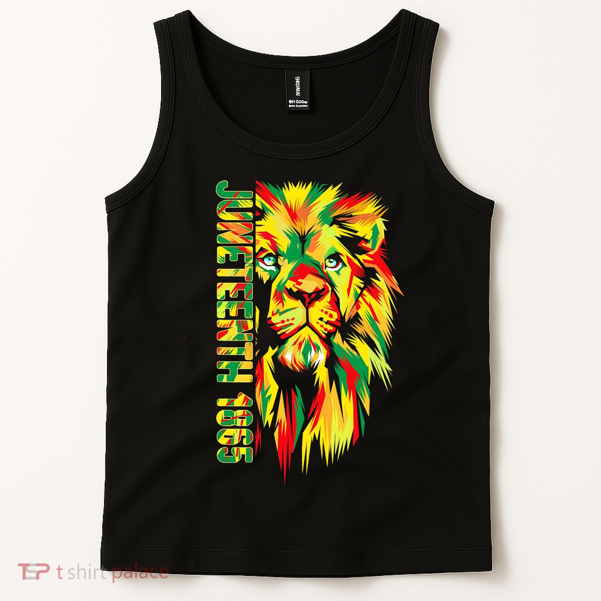 Juneteenth Men Women African American Black Lion 1865 King Tank Top