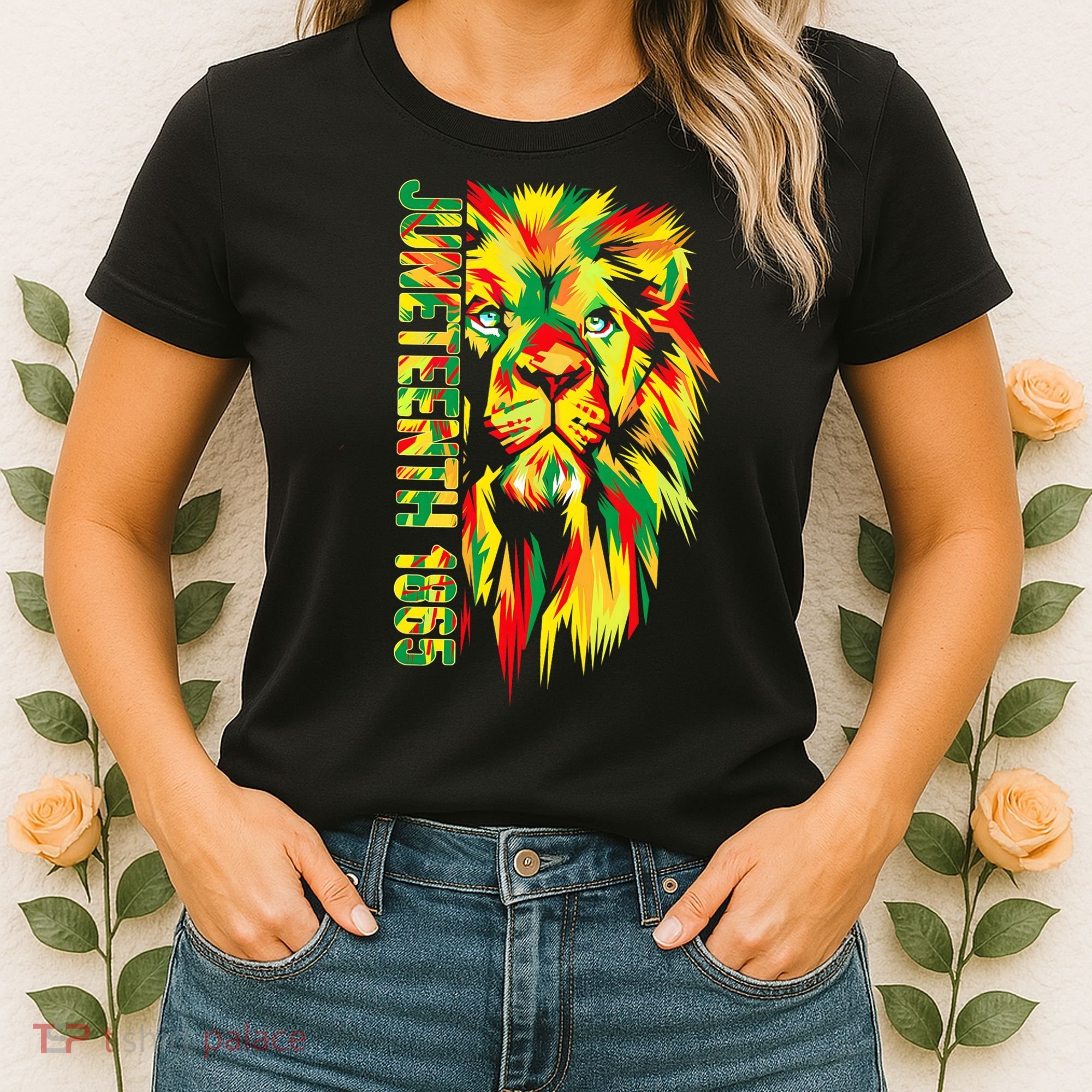 Juneteenth Men Women African American Black Lion 1865 King Women's T-Shirt