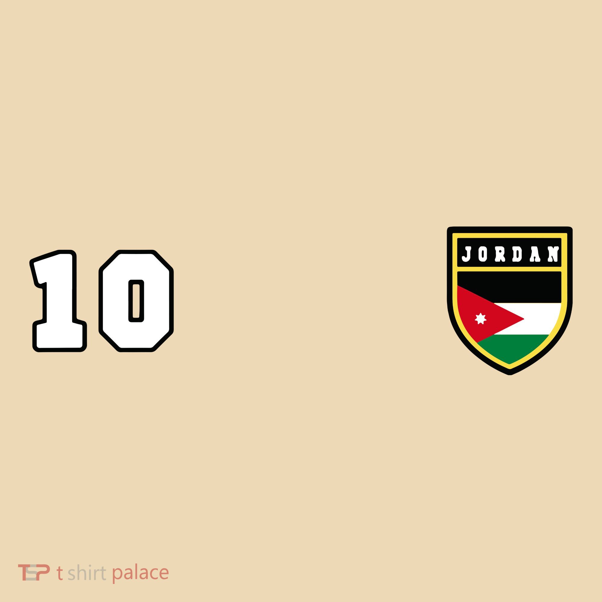 Jordan Number 10 Soccer Flag Football Ten Jersey T-Shirt