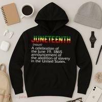 Juneteenth Noun A Celebration Held Annually 1865 Freedom Day Hoodie thumb 3