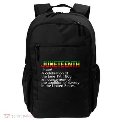 Juneteenth Noun A Celebration Held Annually 1865 Freedom Day Backpack