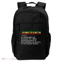 Juneteenth Noun A Celebration Held Annually 1865 Freedom Day Backpack thumb 0