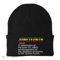 Juneteenth Noun A Celebration Held Annually 1865 Freedom Day Beanie thumb 0