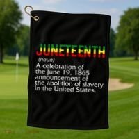 Juneteenth Noun A Celebration Held Annually 1865 Freedom Day Golf Towel thumb 1