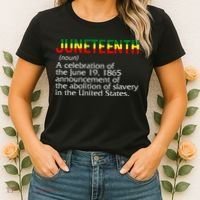 Juneteenth Noun A Celebration Held Annually 1865 Freedom Day Women's T-Shirt thumb 2