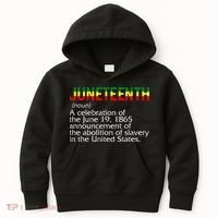 Juneteenth Noun A Celebration Held Annually 1865 Freedom Day Kids Hoodie thumb 0