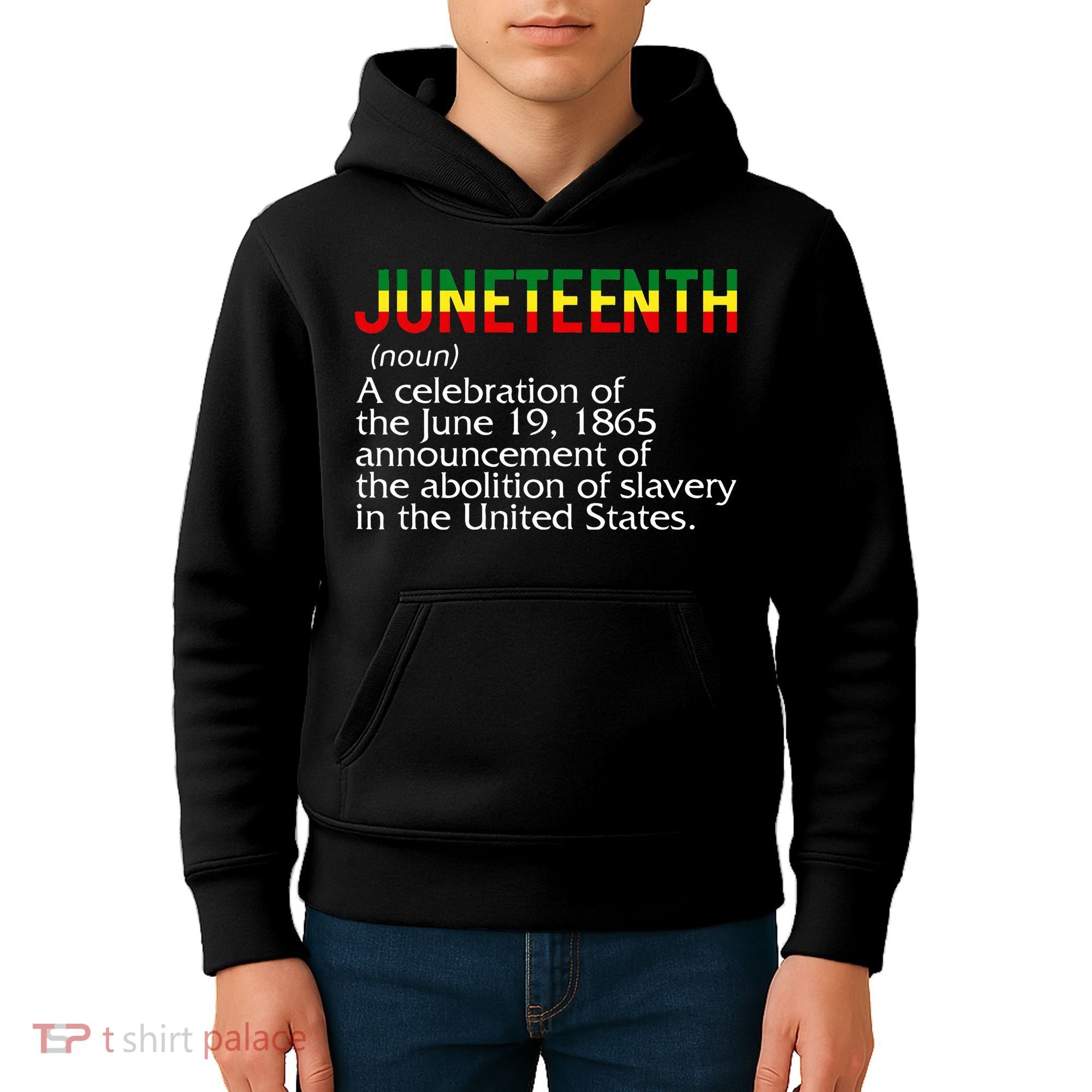 Juneteenth Noun A Celebration Held Annually 1865 Freedom Day Kids Hoodie