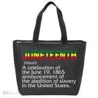 Juneteenth Noun A Celebration Held Annually 1865 Freedom Day Tote Bag thumb 0