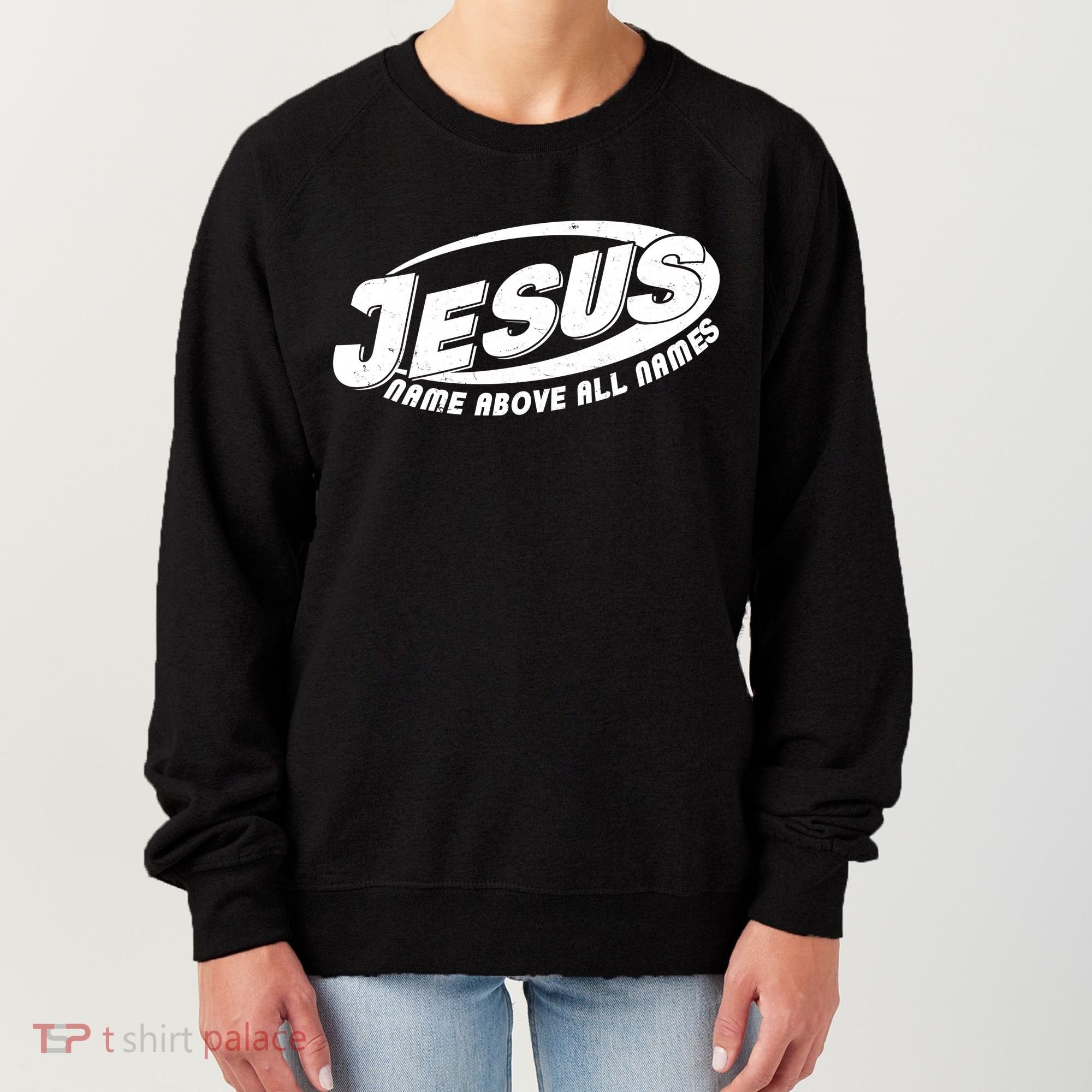 Jesus Name Above All Names Sports Style Logo Women's Sweatshirt