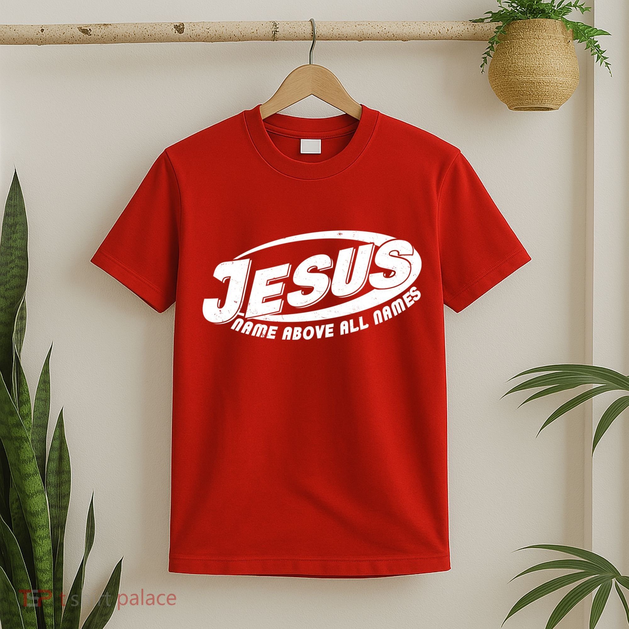 Jesus Name Above All Names Sports Style Logo T-Shirt