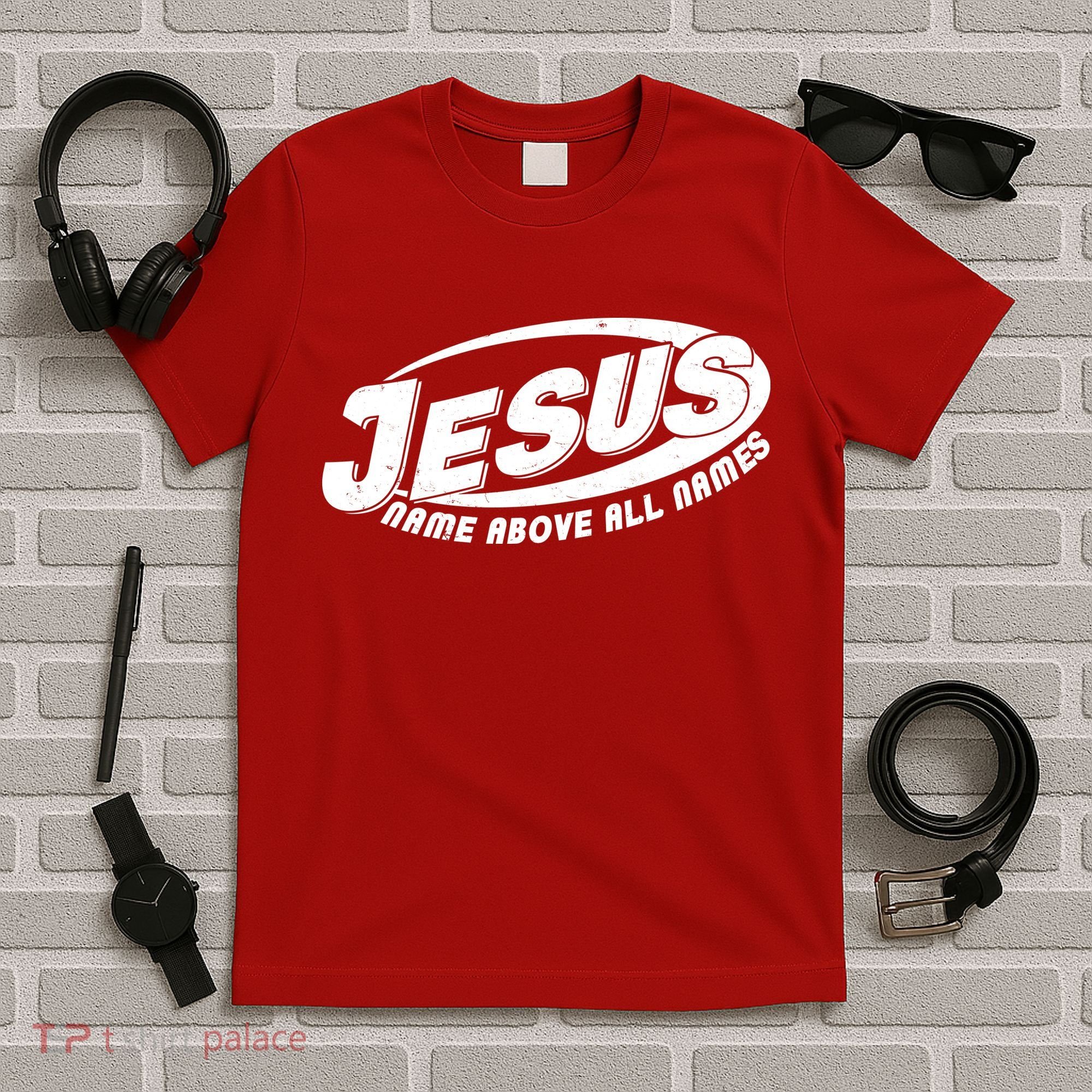 Jesus Name Above All Names Sports Style Logo T-Shirt