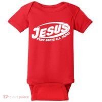 Jesus Name Above All Names Sports Style Logo Baby Bodysuit thumb 0