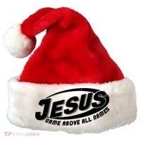 Jesus Name Above All Names Sports Style Logo Santa Hat thumb 0