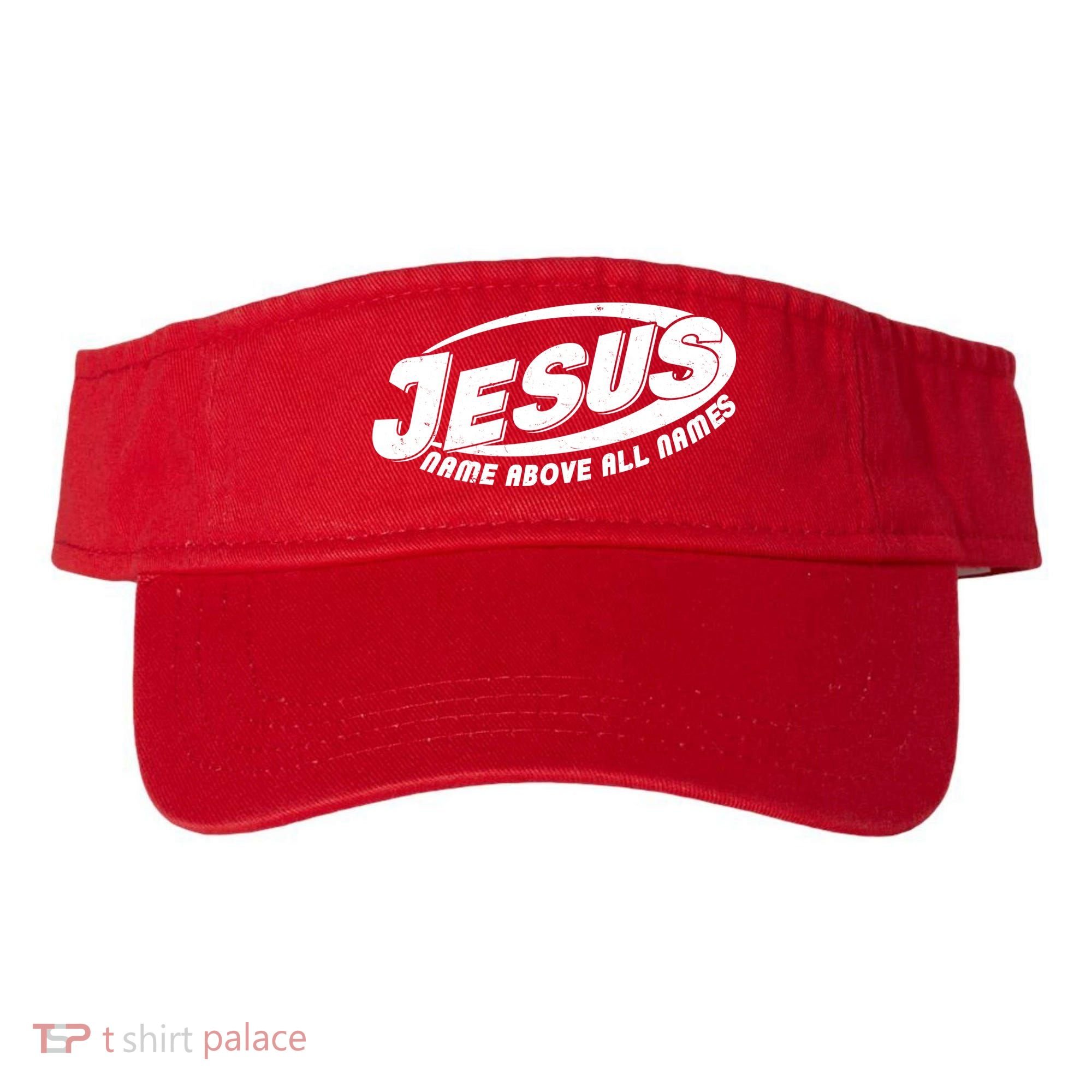 Jesus Name Above All Names Sports Style Logo Visor