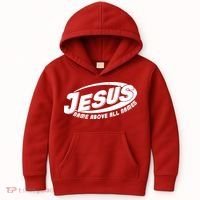 Jesus Name Above All Names Sports Style Logo Kids Hoodie thumb 0
