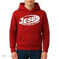 Jesus Name Above All Names Sports Style Logo Kids Hoodie thumb 4