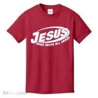 Jesus Name Above All Names Sports Style Logo Kids T-Shirt thumb 0