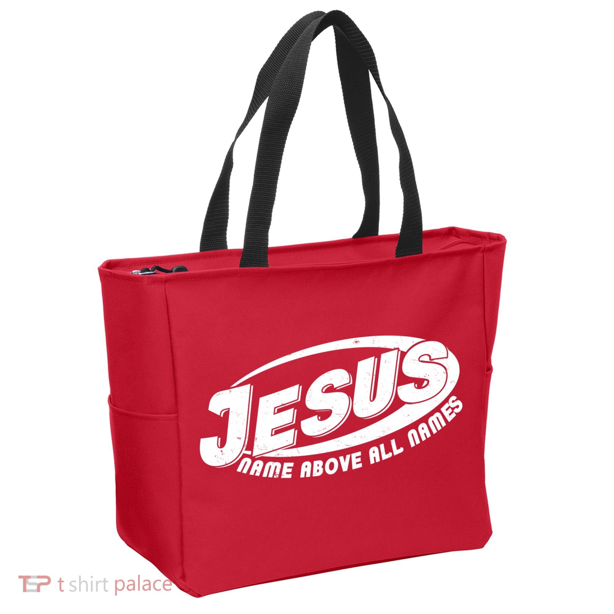 Jesus Name Above All Names Sports Style Logo Tote Bag